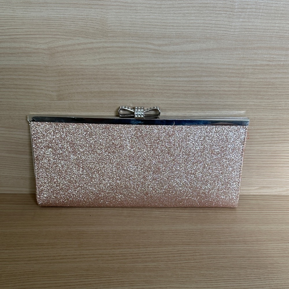 INC Pink Shimmer Clutch Handbag